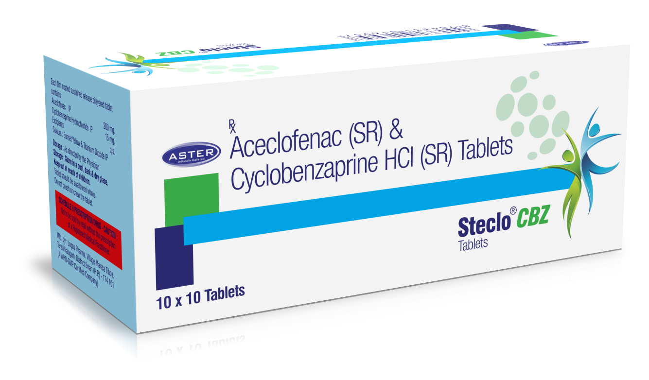 Steclo CBZ Tablets: Precision Relief for Muscle Tension & Pain